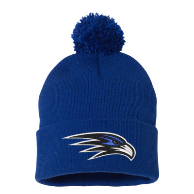 EMB FALCON LOGO - Pom-Pom 12" Knit Beanie Thumbnail