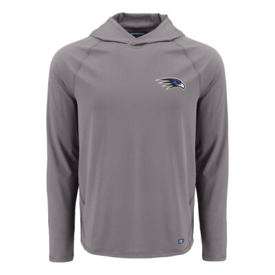 EMB FALCON LOGO - Cutter & Buck Prospect Recycled Featherlight Stretch Mens Big & Tall Hooded Pullover Thumbnail