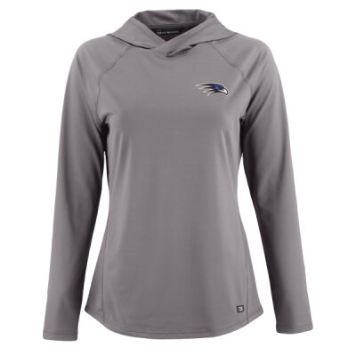 EMB FALCON LOGO - Cutter & Buck Prospect Recycled Featherlight Stretch Womens Hooded Pullover Thumbnail