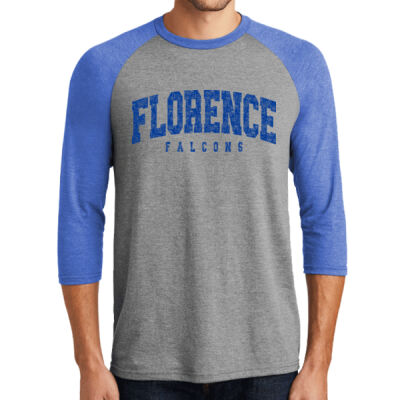 Distressed Florence - Perfect Tri ® 3/4 Sleeve Raglan Thumbnail