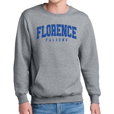 Distressed Florence - Core Fleece Crewneck Pocket Sweatshirt Thumbnail